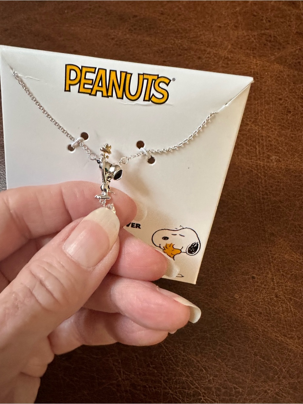 Peanuts snoopy, friends forever find silver plated pendant necklace